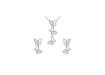 Rhodium Plated | Animal Pendant Sets